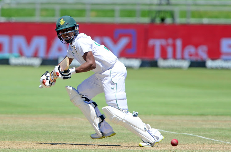 Keegan Petersen of SA on day 2 of the third Test Series game against India at Newlands Cricket Ground in Cape Town on 12 January 2022. © Ryan Wilkisky/BackpagePix