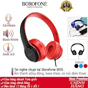 Tai Nghe Chụp Tai Borofone Bo5 Headphone Nghe Hay, Dây Dài 1.2M, Có Mic Đàm Thoại, Jack 3.5Mm