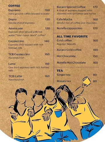 The Cafe Baraco menu 