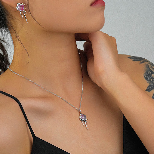 Title 4, Womens Special-Shaped Sterling Silver Lava Nec...