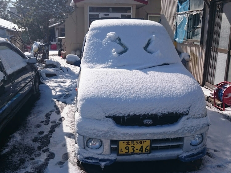 プレオの雪が積もったに関するカスタム事例の投稿画像1枚目