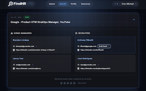 FindHR.io: Email the Hiring Manager screenshot 3