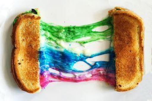 Rainbow Cheese Sandwich