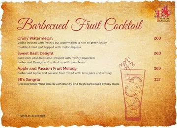 3B's - Buddies, Bar & Barbecue menu 