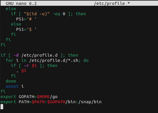 Go environment variables