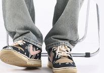 Title 11, XINGX Printed Yellow Mud Dyed Ripped Jeans For ...