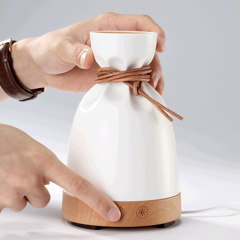 Title 5, Houten aromatherapie bureaulamp, luchtbevochtig...