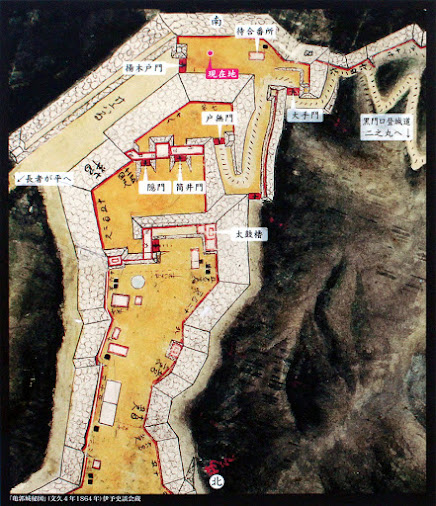 伊予松山城：「亀郭城秘図」(文久４年 1864年) 伊予史談会蔵