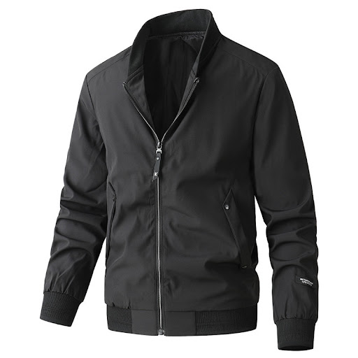 Title 4, Mens Fashion Casual Solid Color Black Jacket. ...