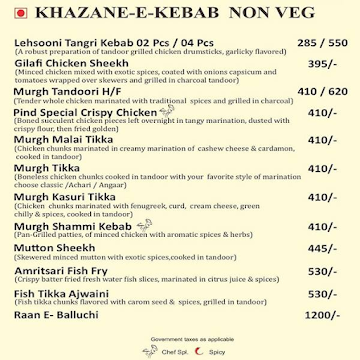 Pind Balluchi menu 