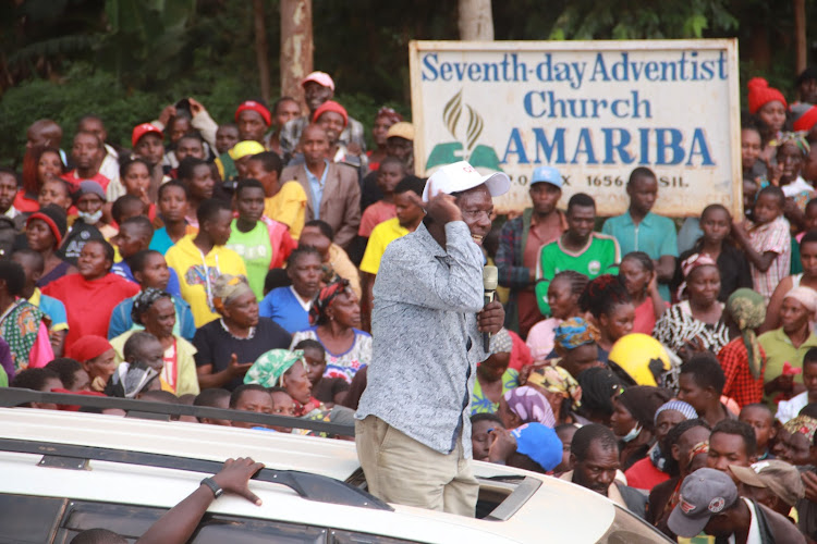 ODM treasurer Timothy Bosire in Kitutu Masaba constituency on Wednesday.