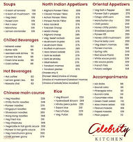 Celebrity Kitchen menu 1