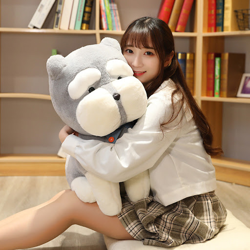 Title 8, Adorable and cuddly Schnauzer dog plush toy. A ...
