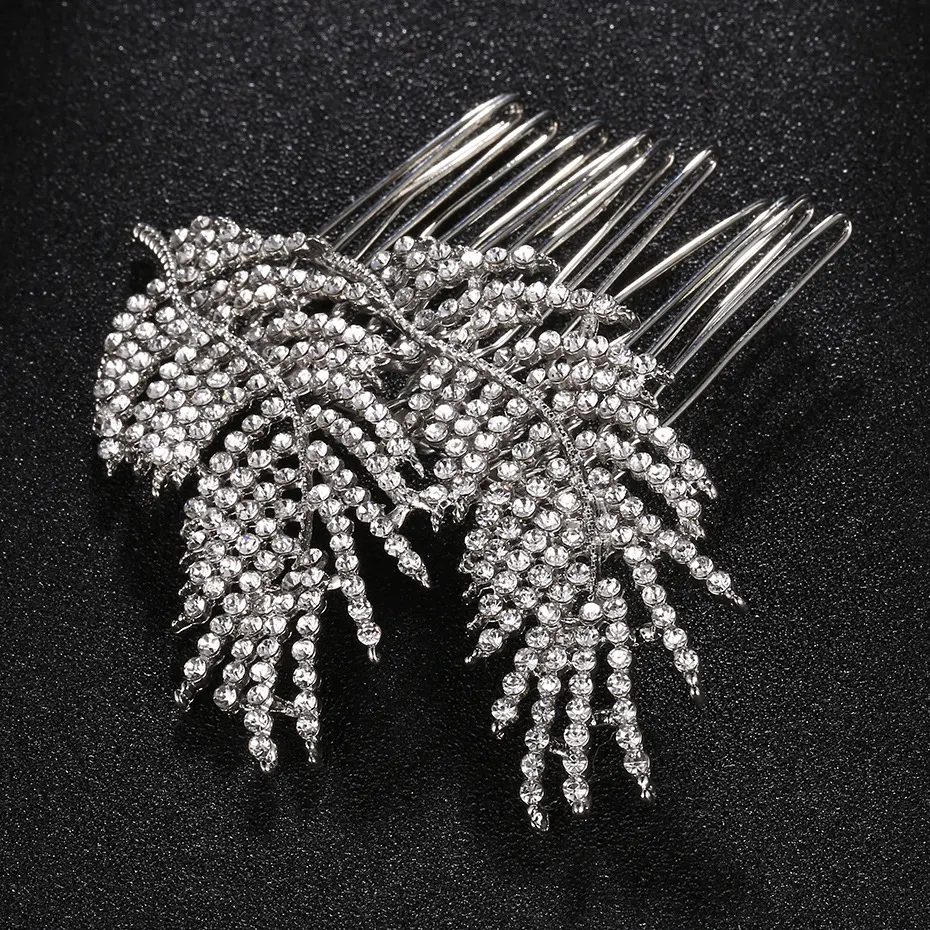 Title 12, Alloy Hair Comb Insert Comb Exquisite Square Gl...