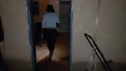 One of the affected residents in her flooded home. 