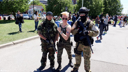 hanging with my US Army troops at anime north 2013 in Toronto, Canada 