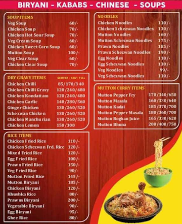 Food Land Restaurant menu 