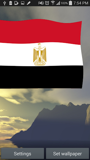 3D Egypt Flag Live Wallpaper