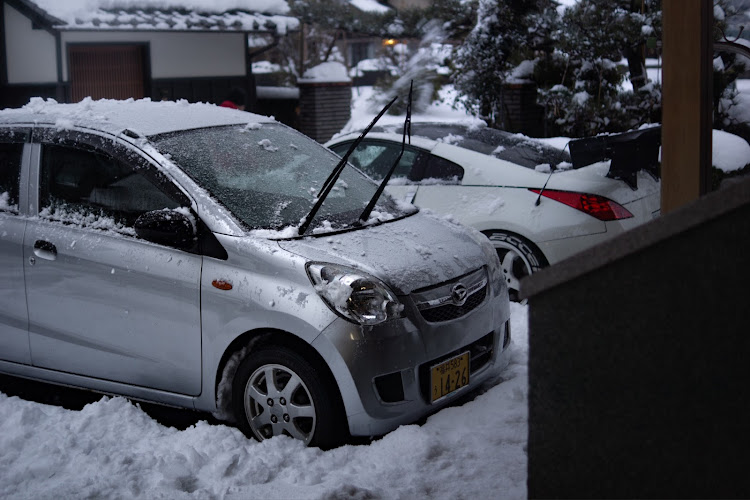 ミラの大雪警報・雪道ドライブ・2月もよろしくお願いしますに関するカスタム事例の投稿画像1枚目