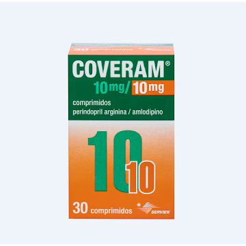 Coveram Servier 10mg/10mg Caja x 30 Comprimidos  