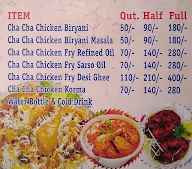 Ali Chacha Chicken Corner menu 1