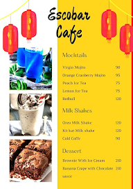 Escobar Cafe menu 2