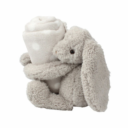 Title 3, Plush Toy Rabbit Doll and Plush Blanket for Chi...