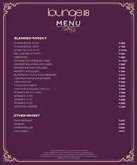 Lounge 18 - Marriott Jaipur menu 1