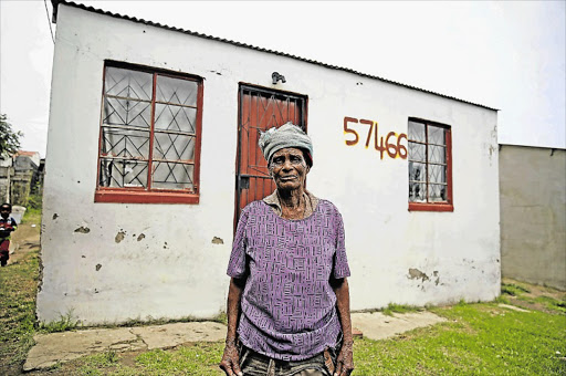 ENTITLED: Nowinala Jokoca, 82, of Nompumelelo Township said she didn't want to die without getting the entitlement of her RDP house Picture: MARK ANDREWS