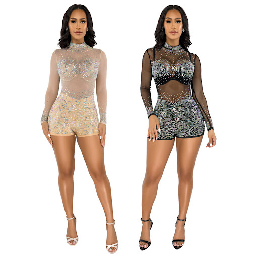 Title 6, Fashion Sexy See Through Jumpsuit for a bold lo...
