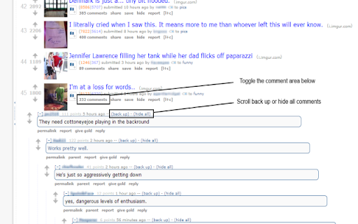 Toggle Comments for reddit