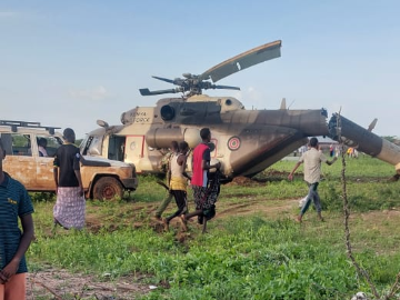 A millitary chopper crashes in Wajri.