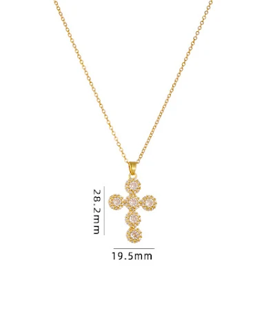 Collier Croix Femme Design Spécial - 1