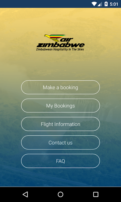 Android application AirZimbabwe screenshort