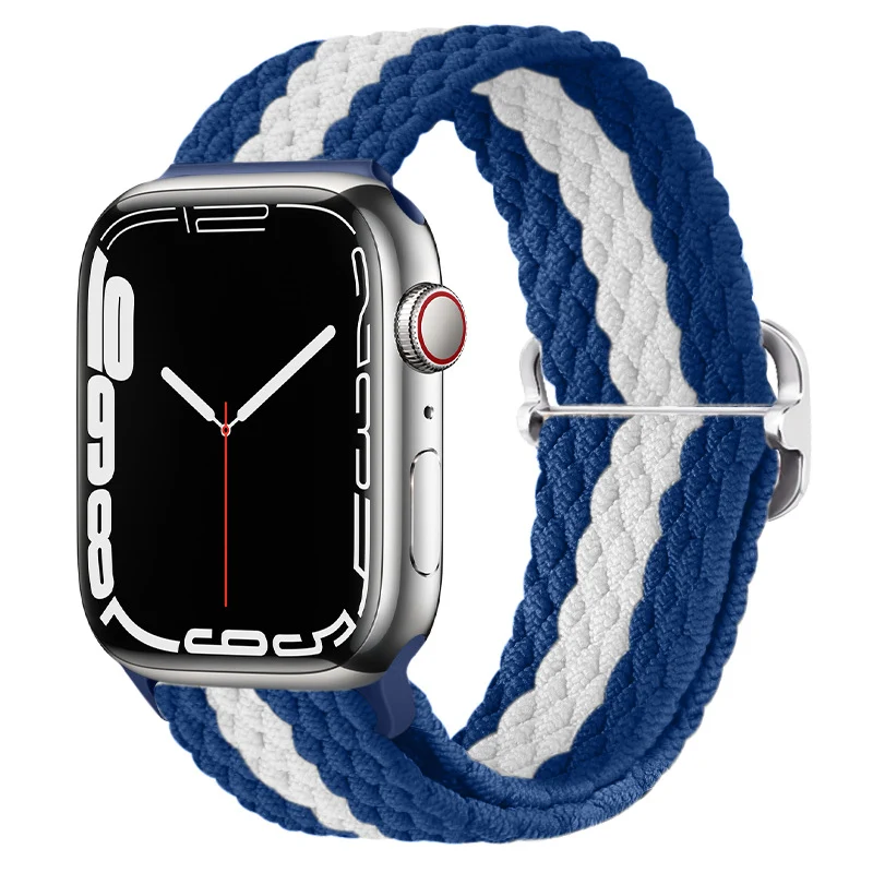 Correa Trenzada de Nailon Ajustable para Apple Watch 7 - Comodidad y Estilo para tu Muñeca. Experimenta la perfección.