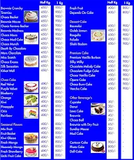 Creamy Cake Zone menu 2