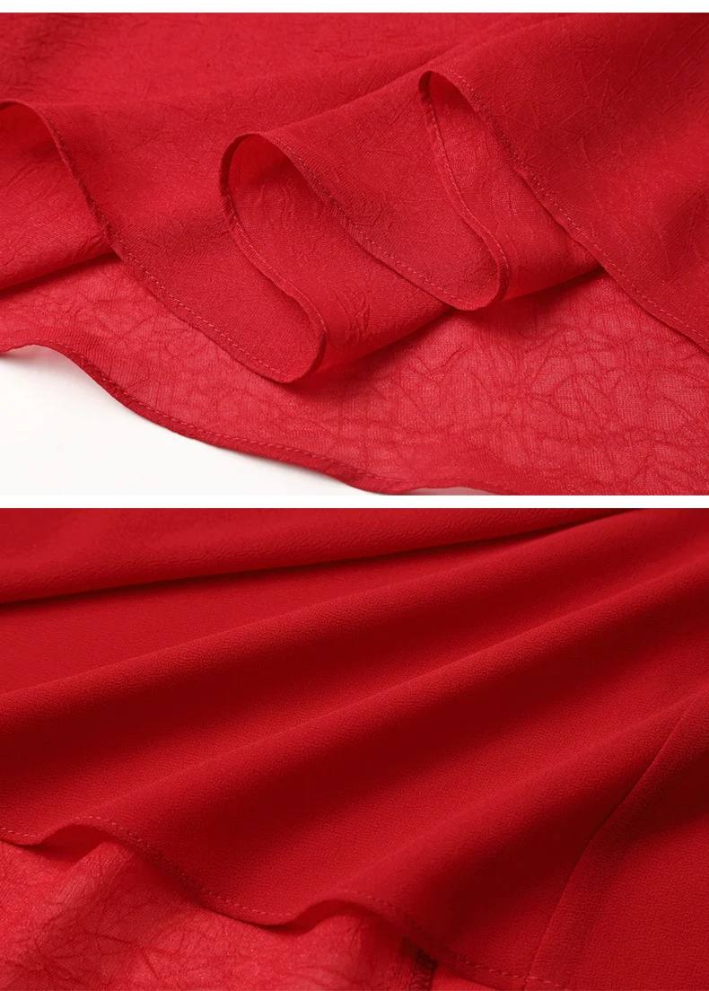 Title 3, Rode Jurk Design Sense Klein Chiffon Een elegan...