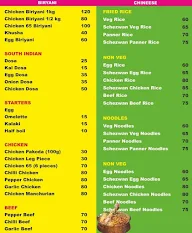 RJ Spicy Kitchen menu 1