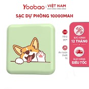 Sạc Dự Phòng Mini Dễ Thương 10000Mah Yoobao M4 Mini Sạc Đồng Thời 2 Cổng Hàng Phân Phối Chính Hãng