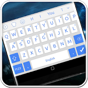 White Blue System Keyboard  Icon