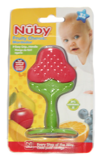 Mordedor Nuby Con Agarre Fruta 3 Meses + Accesorios de bebé Nuby