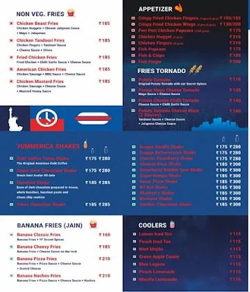 Yummerica Fries menu 