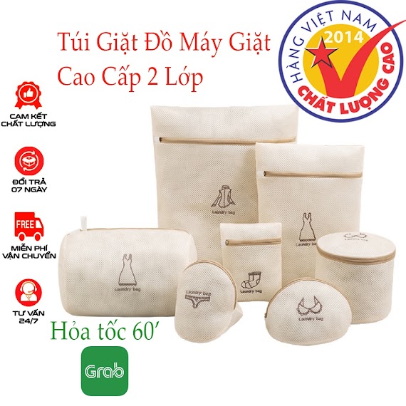 Túi Giặt Đồ Máy Giặt Cao Cấp 2 Lớp Dày Dặn - Túi Lưới Giặt Quần Áo, Áo Ngực, Quần Lót, Có Khóa Kéo Chắc Chắn (Hàng Cao Cấp)