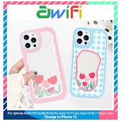 Ốp Lưng Iphone Gương Cạnh Vuông Hoa Nice Day 6/6Plus/7/7Plus/8/8Plus/X/Xr/Xs/11/12/13/Pro/Max/Plus/Promax - Awifi U2 - 12