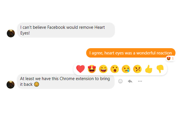 Heart Eyes for Messenger chrome extension