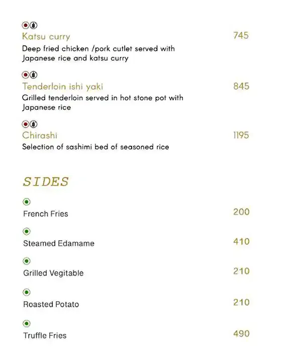 Blaq menu 