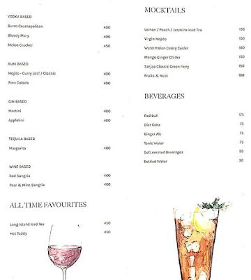 Sarjaa Restaurant & Bar menu 