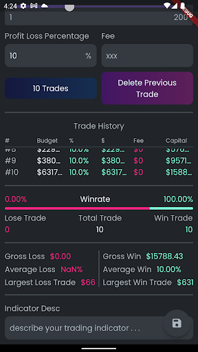 Screenshot Trading Strategy Tester