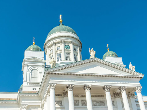 helsinki-cathedral-detail.jpg - Detail of Helsinki Cathedral in Finland. The church was built from 1830-1852 as a tribute to the Grand Duke of Finland, Tsar Nicholas I of Russia.