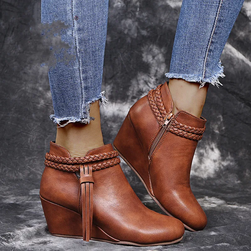 Title 6, Sapatos femininos de moda com borlas trançadas ...